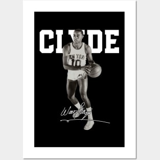 Walt Frazier The Clyde Basketball Legend Signature Vintage Retro 80s 90s Bootleg Rap Style Posters and Art